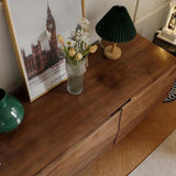 Mid-Century Modern TV Stand Wavy Design Media Console