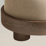 Modern Entryway Round Stool Solid Wood Change Shoe Bench