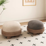 Modern Entryway Round Stool Solid Wood Change Shoe Bench