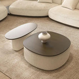 Modern Boucle Upholstered Coffee Table and Side Table