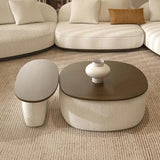 Modern Boucle Upholstered Coffee Table and Side Table