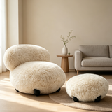 Modern Plush Lounge Chair High Back Lazy Sofa