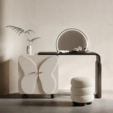 Makeup Vanity Table with Butterfly Cabinet and LED Mirror