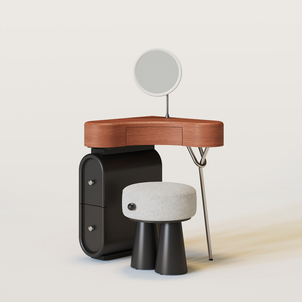 Modern Corner Makeup Vanity Set Dressing Table