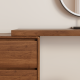 Modern Makeup Vanity Table Set Extendable Storage Cabinet