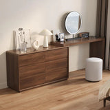 Modern Makeup Vanity Table Set Extendable Storage Cabinet