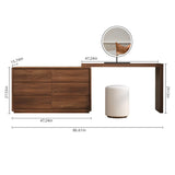 Modern L Makeup Vanity Table Side Storage Cabinet Set
