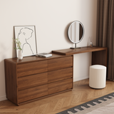 Modern Makeup Vanity Table Set Extendable Storage Cabinet