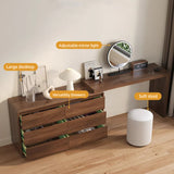 Modern Makeup Vanity Table Set Extendable Storage Cabinet