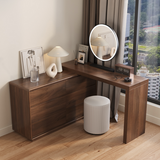 Modern Makeup Vanity Table Set Extendable Storage Cabinet