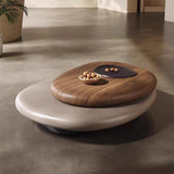 Small Oval Mod Rotatable Coffee Table