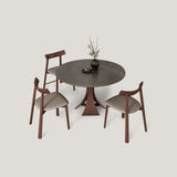 47'' Round Pedestal Dining Table For 4