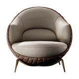 Modern Single Sofa Chair Leather Upholstered Armchair