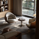 Modern Single Sofa Chair Leather Upholstered Armchair
