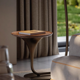 Metal Pedestal Side Table Floor Lamp Bedside Table