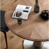 Round Dining Table Modern Wood Kitchen Table