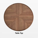 Round Dining Table Modern Wood Kitchen Table