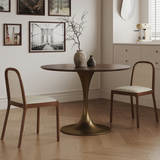 Retro Solid Wood Small Round Dining Table