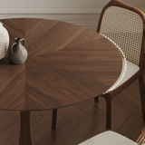 Retro Solid Wood Small Round Dining Table