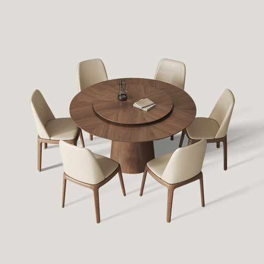 Solid Wood Round Table Dining Table Set