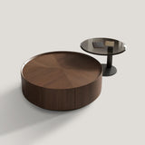 Solid Wood Round Coffee Table for Living Room