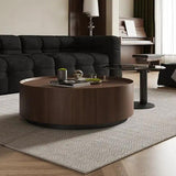 Solid Wood Round Coffee Table for Living Room