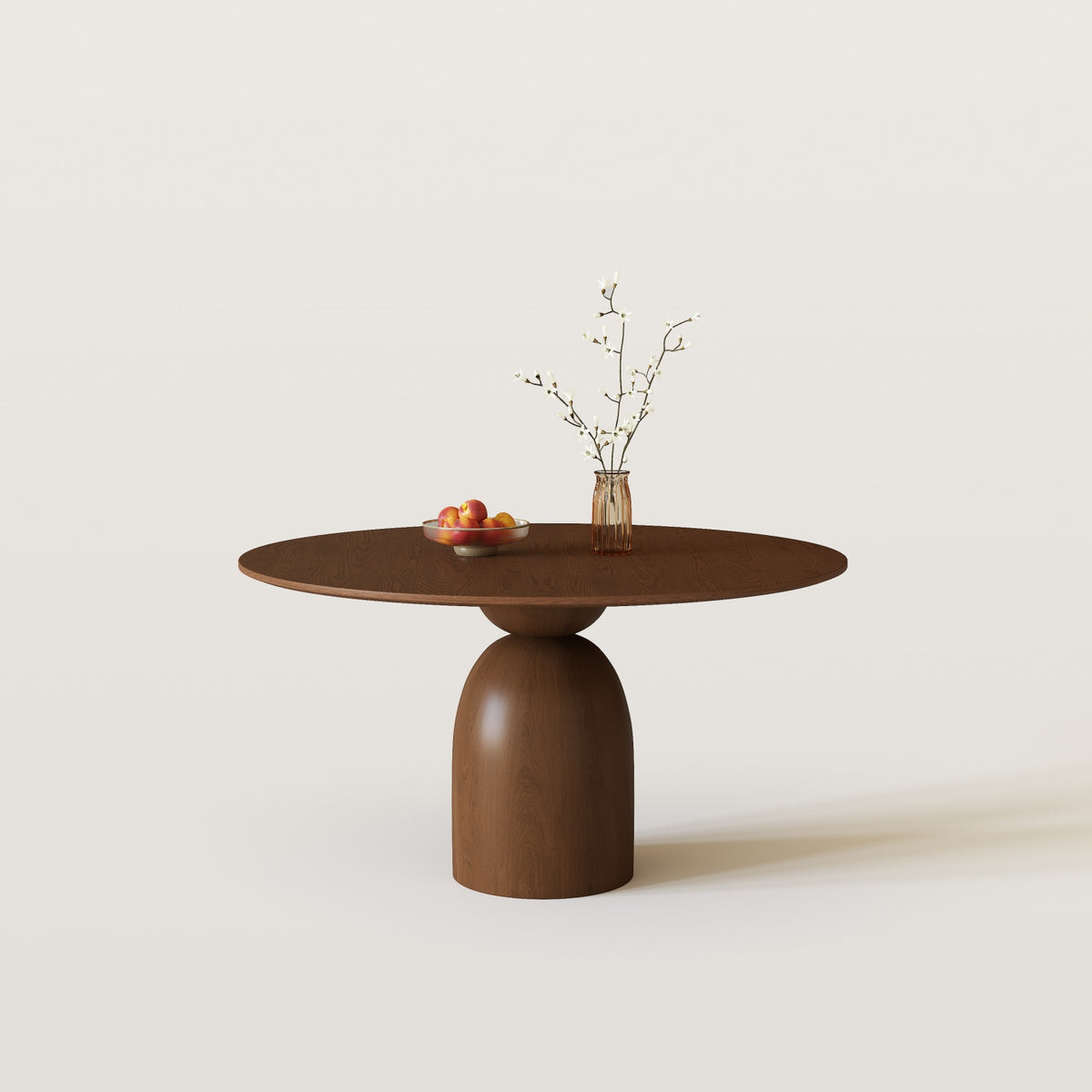 Mid Century Dining Table Set With 360° Rotating Lazy Susan