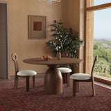 Mid Century Dining Table Set With 360° Rotating Lazy Susan