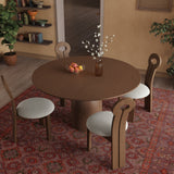 Mid Century Dining Table Set With 360° Rotating Lazy Susan