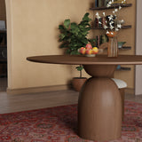 Mid Century Dining Table Set With 360° Rotating Lazy Susan