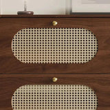 Rattan Narrow Shoe Storage Cabinet