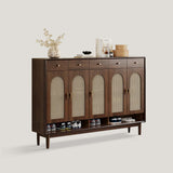 Brown Solid Wood Shoe Storage Cabinet