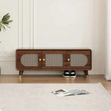 Rattan Shoe Cabinet Entryway Benches with Storage