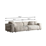 Convertible Fabric Sofa Large Sectional Deep Seat Couch