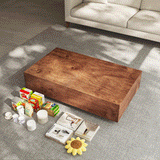 Modern Mid Century Wood Hidden Storage Coffee Table