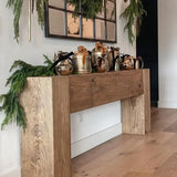 Rustic Solid Wood Console Table