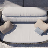 Modern Woven Textilene Rope Outdoor Sofa