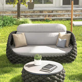 Modern Woven Textilene Rope Outdoor Sofa