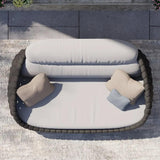 Modern Woven Textilene Rope Outdoor Sofa