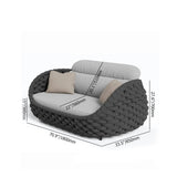 Modern Woven Textilene Rope Outdoor Sofa