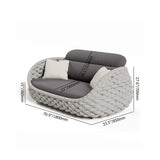 Modern Woven Textilene Rope Outdoor Sofa