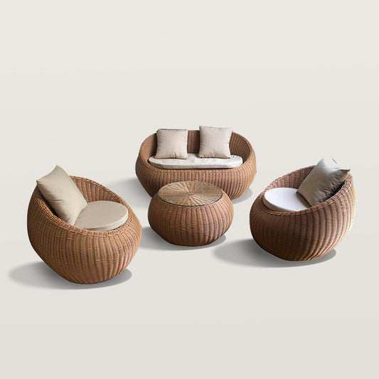 Woven Outdoor Rattan Armchair Patio Accent Chair