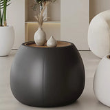 Modern Round Storage Ottoman Coffee Table Side Table