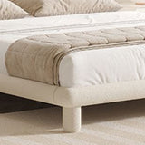 King Bed Frame Platform Bed with Upholstered Headboard