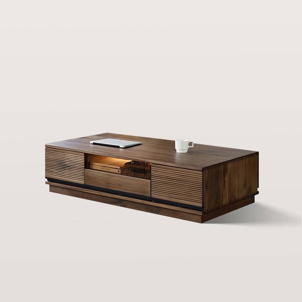 Modern Wood Coffee Table with Storage Space