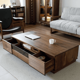 Modern Wood Coffee Table with Storage Space