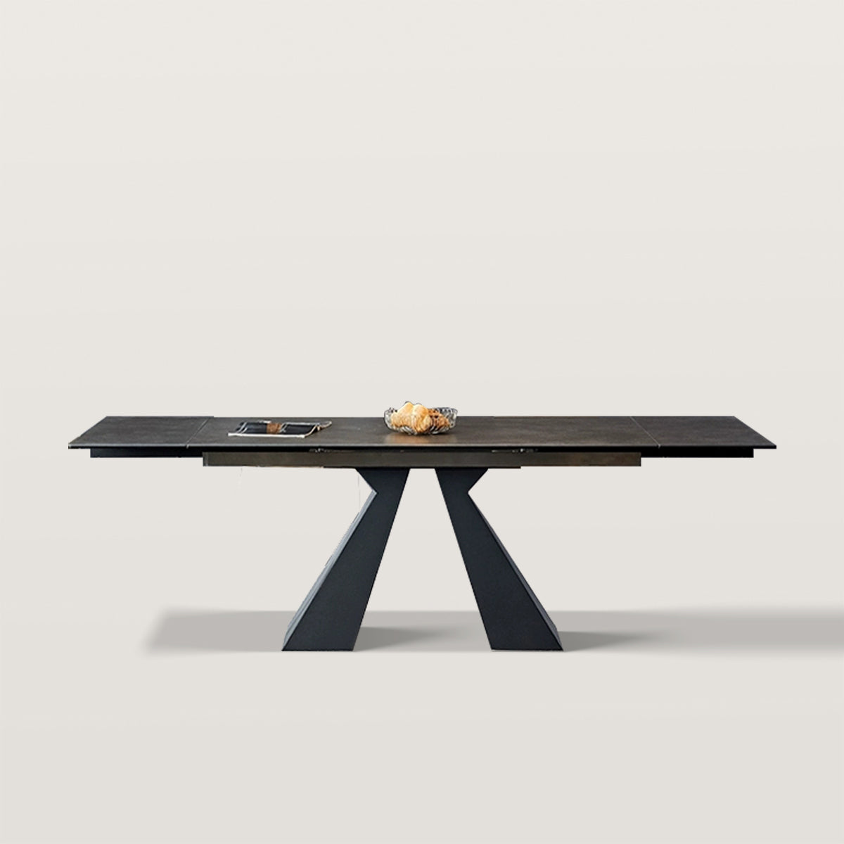 Rocking Inside Table Modern Extendable Rock Slab Dining Table for 6-8 People – RICLL
