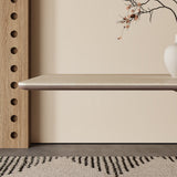 Walnut Colored Veneer Matte Rock Dining Table