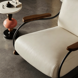 Modern Upholstered Rocking Chair with Footstool Rocker Recliner