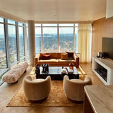 Modern Luxury Sheepskin Covered Bench